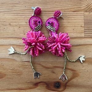 Dangly beaded & gold-tone beaded Earrings